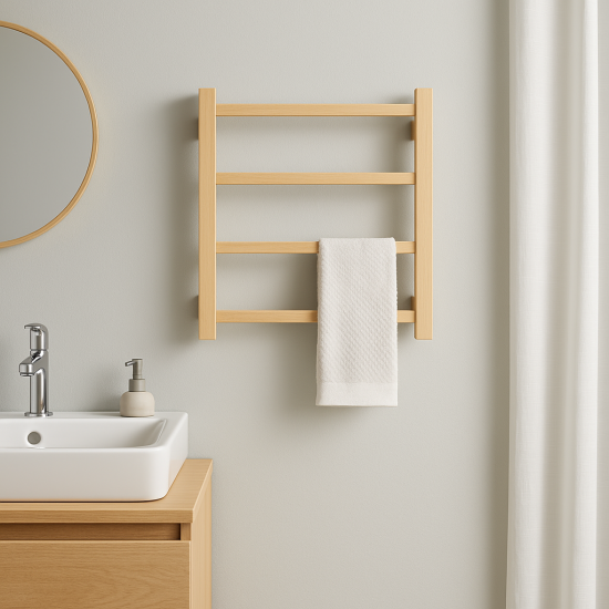 500Hx420Wx120D Gold Electric Heated Towel Rack 4 Bars 500Hx420Wx120D Gold Electric Heated Towel Rack 4 Bars